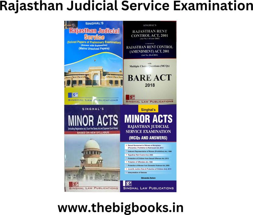 Singhal’s, Combo 4 For Rajasthan Judicial Service Examination (Mcq & Answer), Rajasthan Rent Control Act, Minor Acts (Registration, Court Feestam, Supreme Court Rules), Solved Papers Of Preliminary – Edition 2024(Yes, Singhal)
