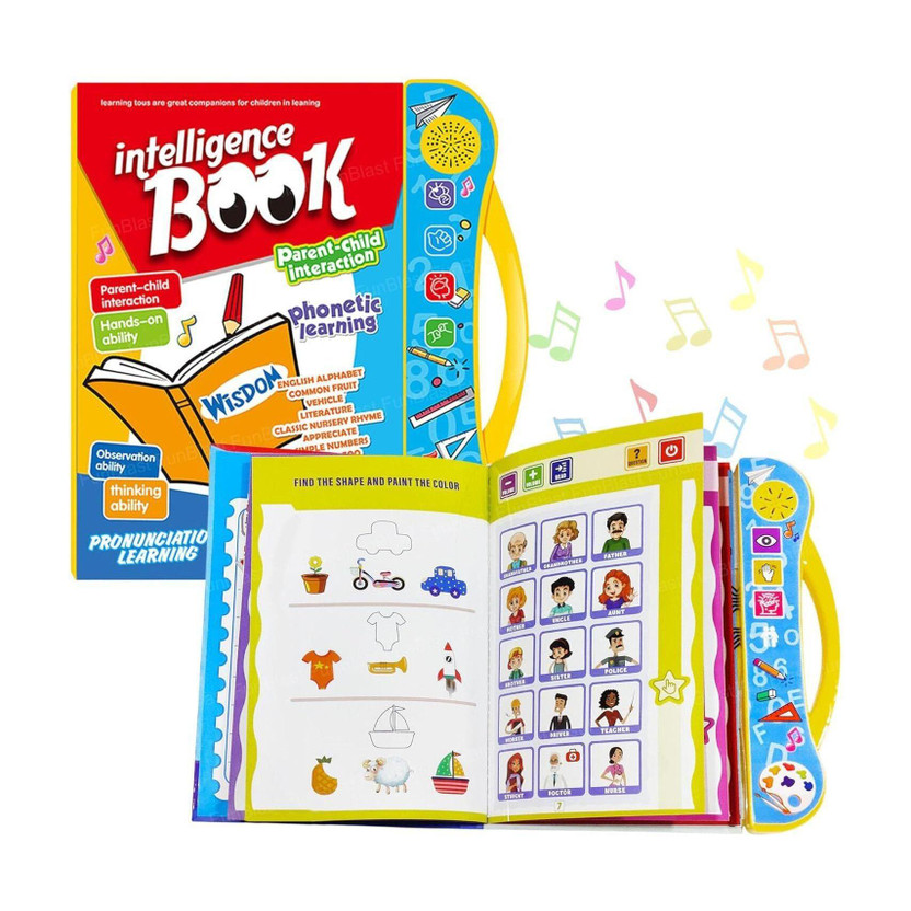 Interactive Interactive Sound Book For Kids – Learn Alphabets, Numbers, Shapes & Phonics | Educational Talking Book With Music & Touch Features | Multicolor Learning Toy For Toddlers(Card board, Intelligence Book) - Flipkart Deal