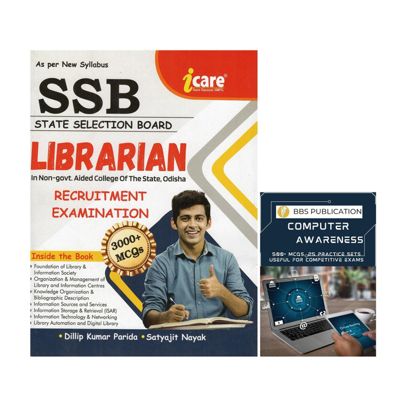 SSB SSB State Selection Board Librarian Recruitment Examination Guide Book For Non-Government Aided Colleges Of Odisha With Computer Awareness 500+ MCQs And 25 Practice Sets Book Useful For Competitive Exams Set By Icare & Bbs Publication(Paperback, BBS WRITERS, ICARE GROUP OF WRITERS) - Flipkart Deal