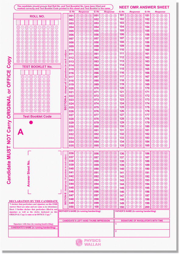 Himani 100 OMR SHEET OMR Practice Sheets For Competitive Exams - 180 MCQ's A4 Size, 100 LOSSE Sheet/100 PAGES (For NEET JEE UPSC MPSC GATE JNV PSC RPSC TNPSC Etc (Paperback, OMR SHEET FOR NEET) (Paperback, OMR SHEET)(No, OMR SHEET)