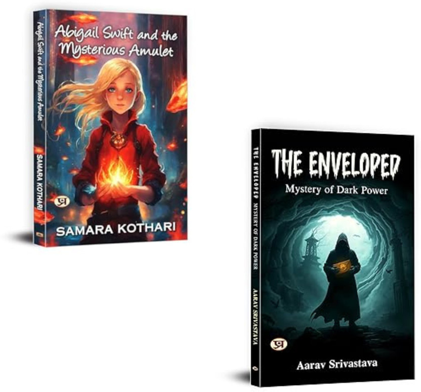 Abigail Swift And The Mysterious Amulet + The Enveloped By Aarav Srivastava: Mystery Of Dark Power |fantasy Thriller Novels | Young Adult Fantasy Adventure | Mystical Artifact Story | Hidden Relic Mystery | Ancient Evil Force | Sibling Fantasy Fiction | Myth-Inspired Fiction (Set Of 2 Books)(Paperba