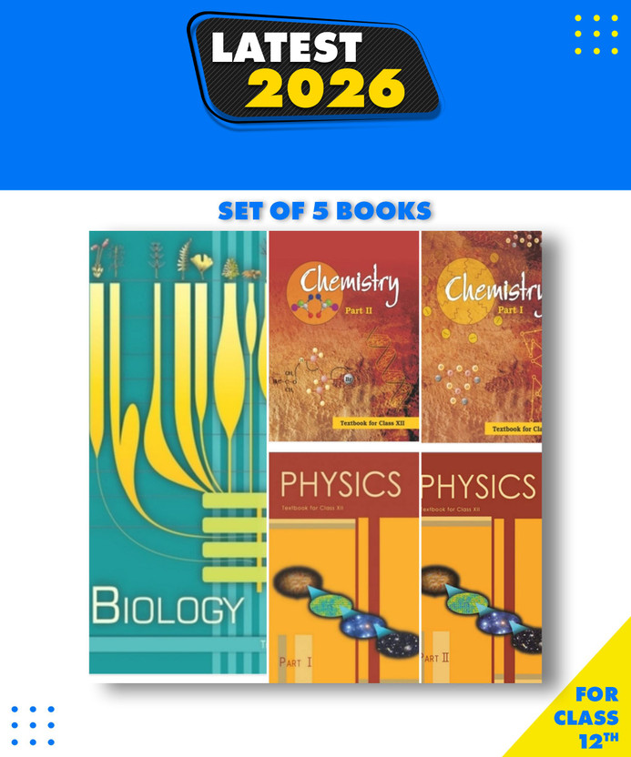 Ncert Science Book 12th Class Set 1. Physics Textbook Part1 And Part 2 2. Chemstry Textbook Part 1 And Part 2 3. Biollogy Textbook (HARDCOVER) ENGLISH MEDIUM (Ncert Science 5 COMBO BOOK SET (PCB)(Paperback, NCERT)