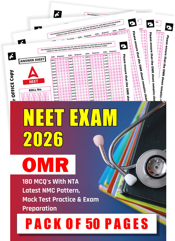 OMR Sheets For Practise NEET Exam 2026, 180 MCQ's With NTA Latest NMC Pattern, Mock Test Practice & Exam Preparation - Pack Of 50(Paperback, Adda247 Publications)