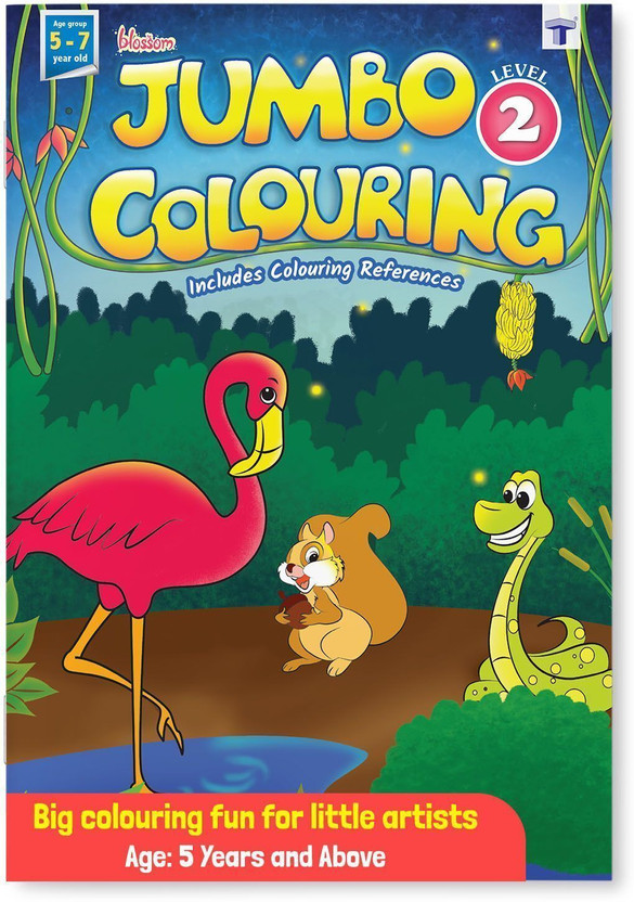 Jumbo Colouring Book For Kids | Level 2 | 5 To 7 Years Old | Best Gift To Children For Drawing, Coloring And Painting(Paperback, Content Team at Target Publications)