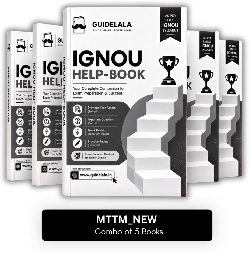 IGNOU MTTM_NEW Guide Books Combo (Set Of 5 Books) – MTTM-102, MTTM-103, MTTM-104, MTTM-105, MTTM-115 | Master Of Tourism & Travel Management | Latest Edition | Solved PYQs & Guess Papers(Paperback, GUIDELALA)
