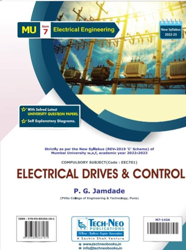 Electrical Drives And Control For MU Sem 7 Electrical Engineering