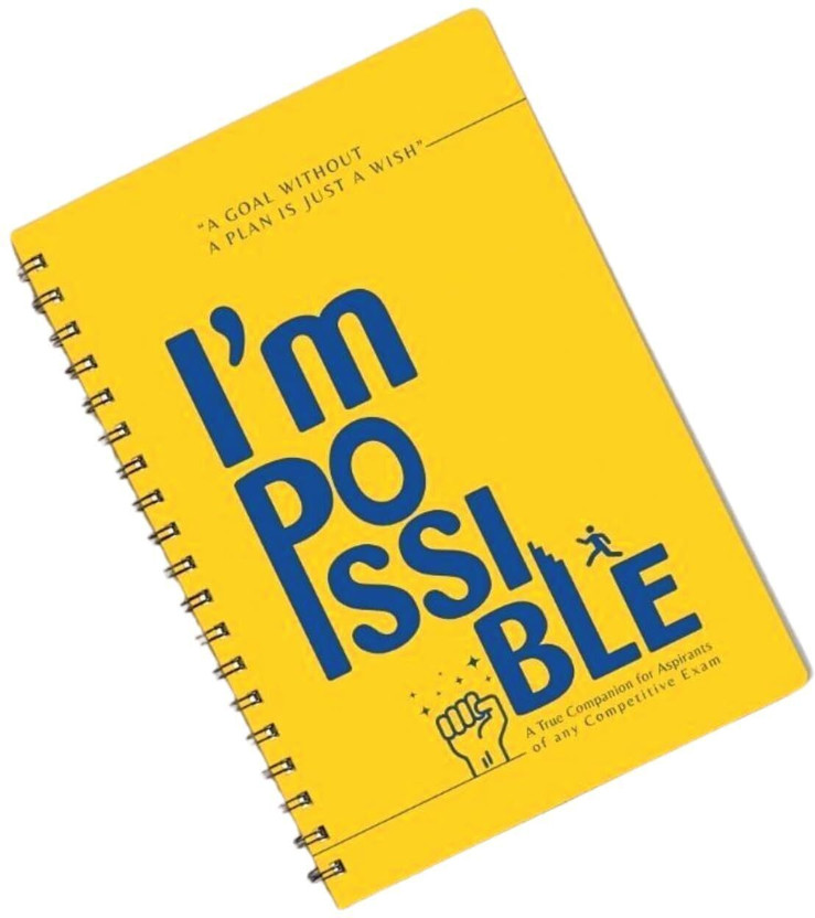 I'm Possible STUDY PLANNER | Undated 6 Months | Mock Test Pages | Habit Trackers | Motivational Pages | For Serious Exam Aspirant (Yellow)(Little Leaps, Little Leaps)