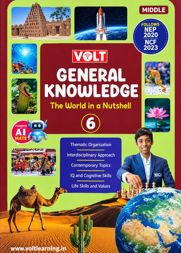 VOLT VOLT General Knowledge Class 6 | The World In A Nutshell | 2026 Reprint Edition | For Academic Session 2026-27 | Middle Stage | NEP 2020 & NCF 2023 Aligned | Thematic And Interdisciplinary Learning(Paperback, VOLT Learning Experts) - Flipkart Deal