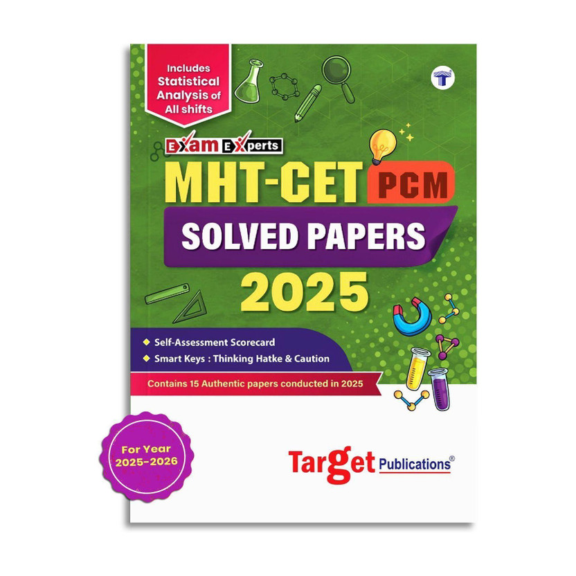 MHT CET PCM Solved Papers Of 2025 For 2027 Exam Preparation | Physics, Chemistry & Maths | Includes All 15 Authentic Paper, Self-Assessment Score Card & Smart Key(Paperback, Target Learning Ventures)