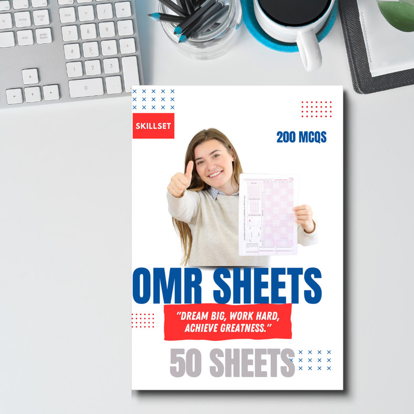 OMR Sheet PSC Practice Pack Of 50 | Objective Exam Mock Test Sheets(Paperback, SKILLSET)