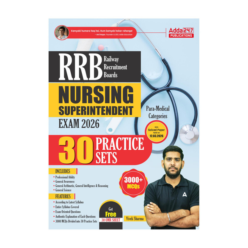 RRB Nursing Superintendent / Officer Exam 2026, 30 Practice Sets 3000 MCQs With Solutions With Practice OMR Sheet(Paperback, Vivek Sharma Sir)