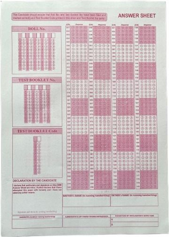 Acme Creations 150 OMR SHEET OMR Practice Sheets For Competitive Exams - 180 MCQ's A4 Size, 150 Loose Sheet/150 PAGES (For NEET JEE UPSC MPSC GATE JNV PSC RPSC TNPSC Etc(Paperback, OMR Sheet)