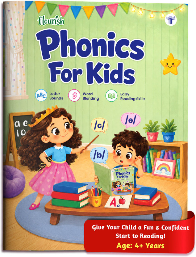 Phonics Phonics Book For Kids Age 4+ | Learn Letter Sounds, CVC Words, Word Blending, Vowels & Sight Words | Early Reading Practice Book With Stories, Word Games & QR Audio(Paperback, Target Learning Ventures Pvt. Ltd.) - Flipkart Deal
