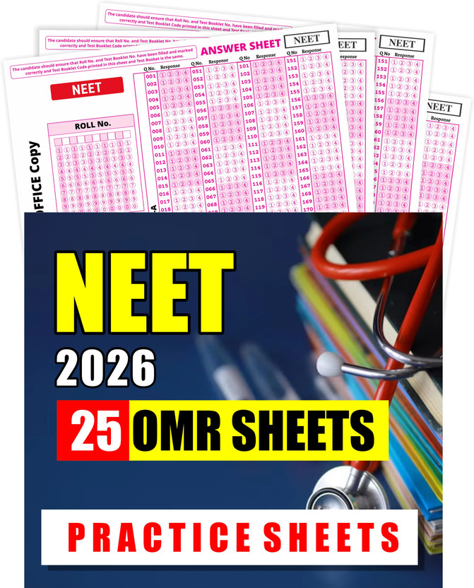 OMR Sheets For Practise NEET Exam 2026, 180 MCQ's With NTA Latest NMC Pattern, Mock Test Practice & Exam Preparation - Pack Of 25(Paperback, PUVI EXPERT)