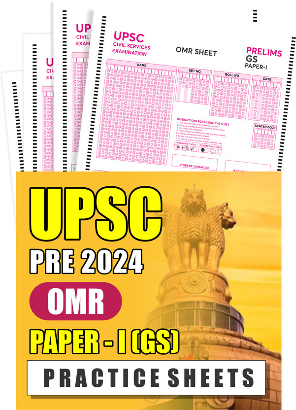 UPSC Prelims Paper - I (GS) OMR Practice Sheets,100 MCQs - Pack Of 50 Pages(Paperback, Adda247 Publications)