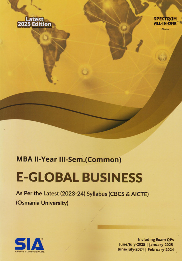 E-Global E-Global Business MBA-II Year III-Sem (Common) As Per The Latest (2023-24) Syllabus CBCS & AICTE Osmania University Latest 2025 Edition(Paperback, Arabic, SIA Team Of Experts) - Flipkart Deal