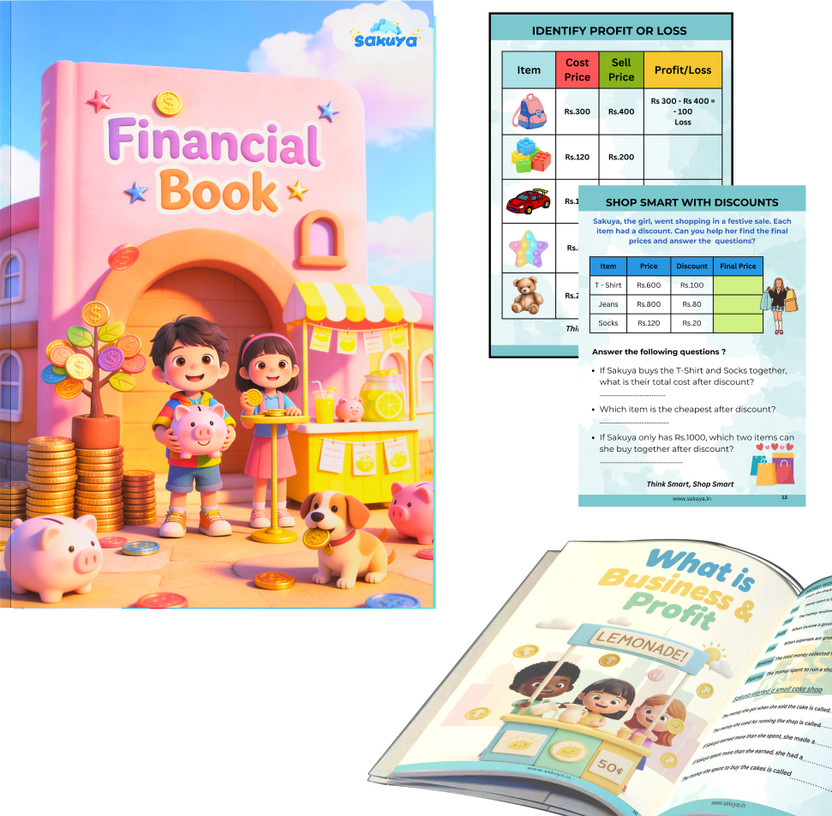 Kids Kids Financial Learning Activity Book For Smart Saving Spending And Budgeting | Money Management Workbook With Activities For Children(Glossy finish, Sakuya) - Flipkart Deal