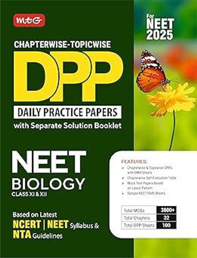 MTG Chapterwise Topicwise DPP NEET Biology (Daily Practice Papers) With Separate Solution Booklet | Mock Test Papers & OMR Sheet | Based On Latest NEET Exam 2025 Pattern Paperback(Paperback, Mtg Editorial Board)