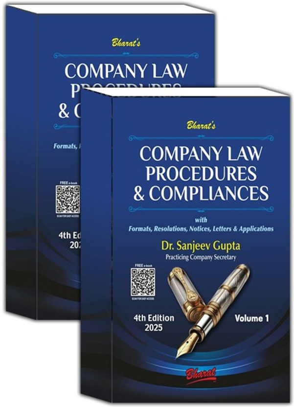 COMPANY LAW PROCEDURES & COMPLIANCES (In 2 Volumes) (With FREE Download) 4TH EDITION 2025(Hardcover, DR. SANJEEV GUPTA)