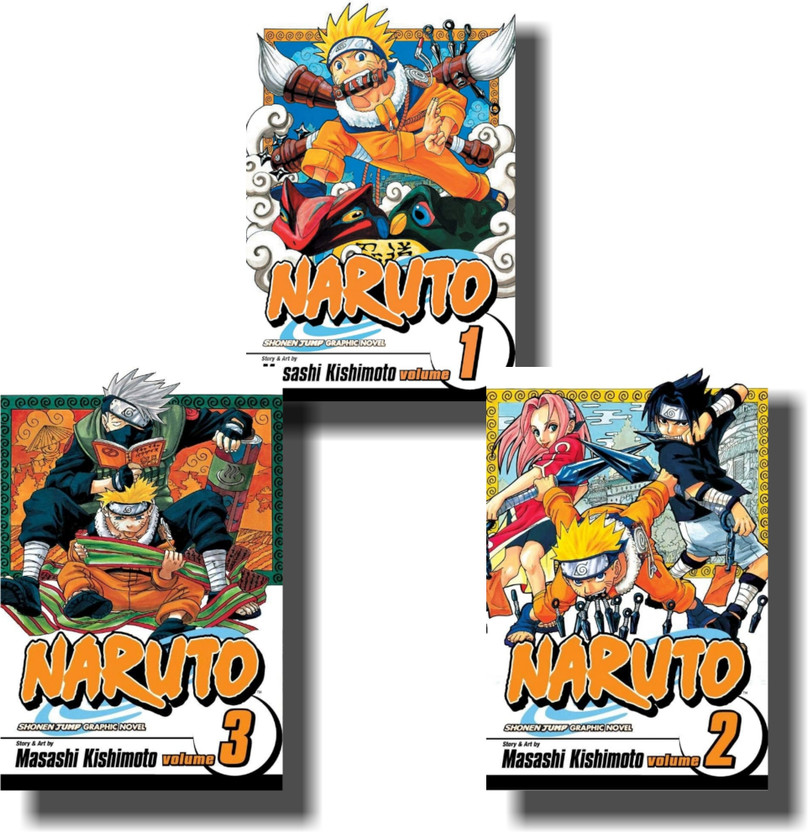 Masashi Kishimoto : Naruto Manga Vol 1, Vol 2 And Vol 3 Set ( Including Poster )(Paperback, Masashi Kishimoto)