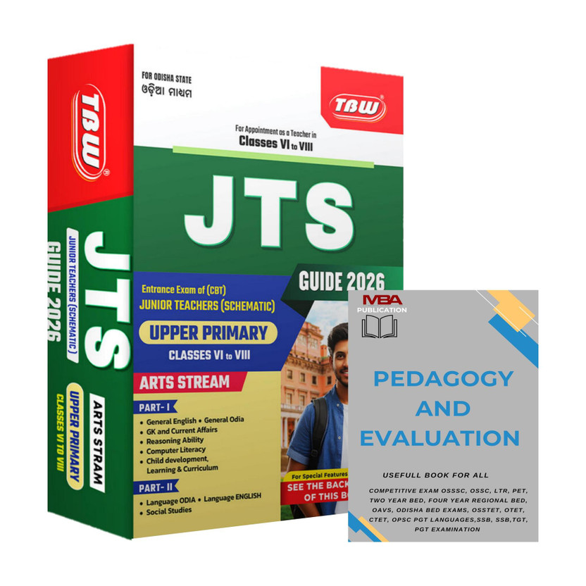 JTS JTS Guide 2026 Arts Upper Primary (Classes VI–VIII) Arts Stream By TBW & MBA Publication Pedagogy And Evaluation Solved Practice Sets | Odisha Junior Teacher (Schematic) CBT Exam | Odia Medium(Paperback, Odia, TBW GROUP & MBA GROUP) - Flipkart Deal