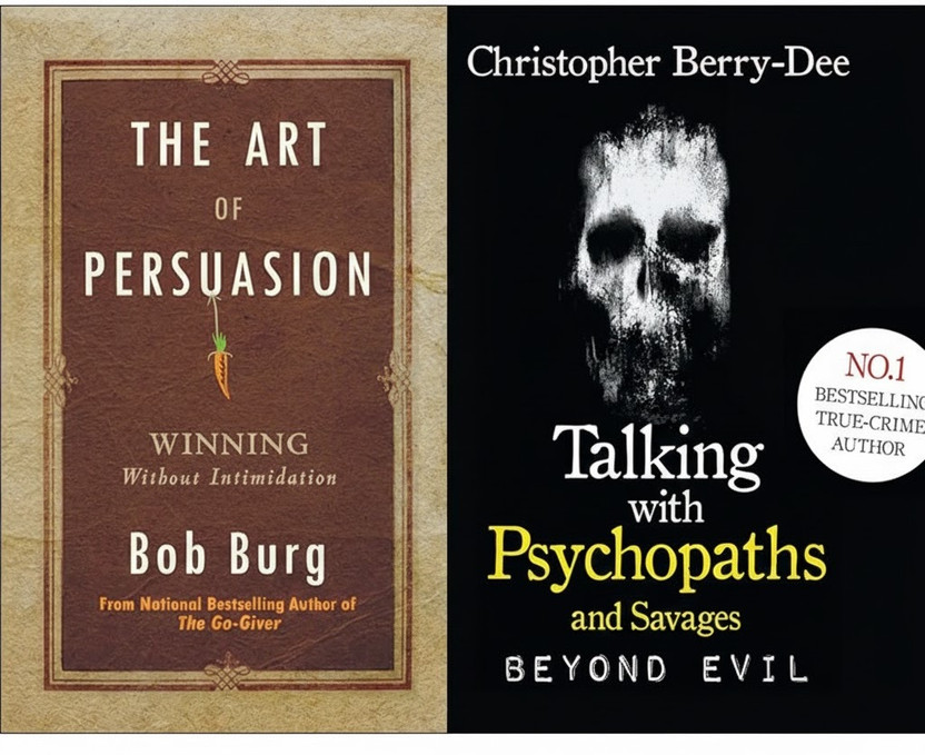 Best Seller Book No1 Book The Art Of Persuasion Paperback+Talking With Psychopaths And Savages: Beyond Evil(Paperback, Christopher Berry-Dee)