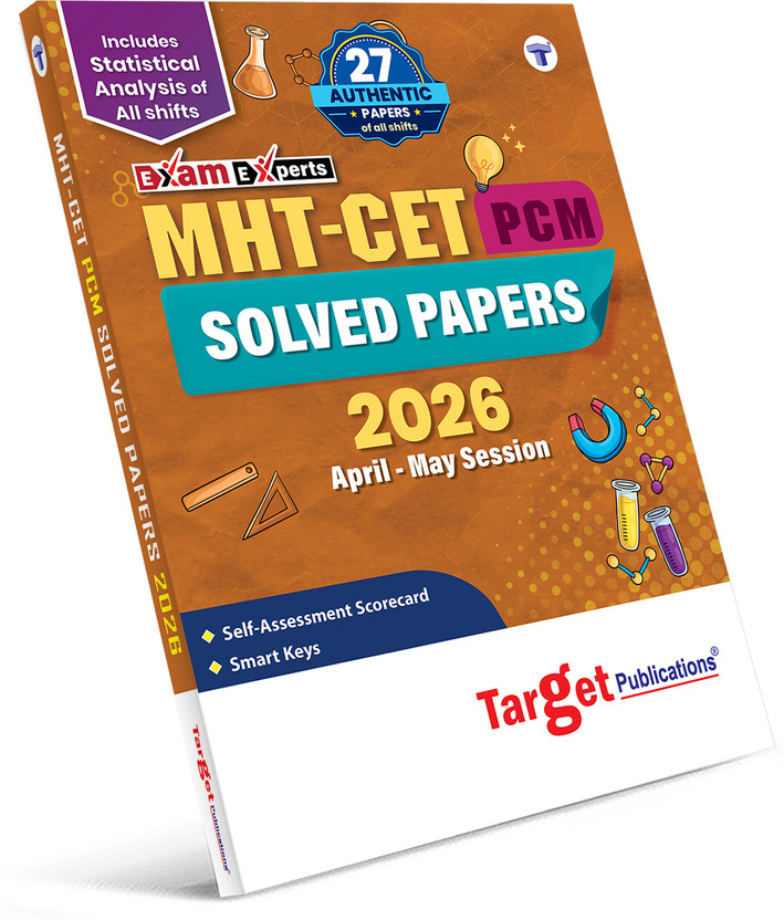 MHT-CET MHT-CET PCM Solved Papers 2026 April - May Session | 27 Authentic All Shifts Previous Year Papers (PYQs) - Physics, Chemistry & Mathematics | 2027 Exam Preparation(Paperback, Target Publications Pvt. Ltd.) - Flipkart Deal