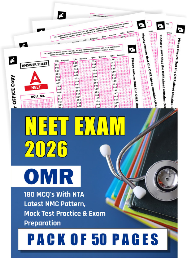 OMR Sheets For Practice NEET 2027 Exam,180 MCQ Latest Pattern Pack Of 50 Pages(Paperback, Adda247 Publications)