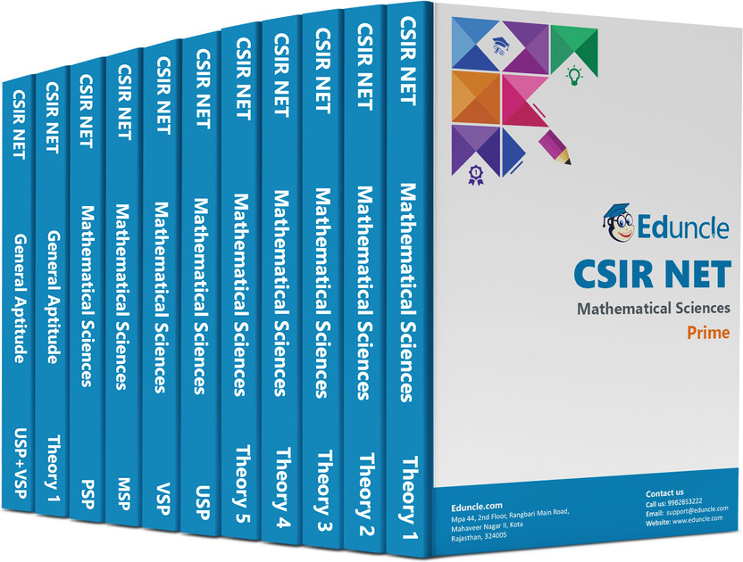 CSIR NET Mathematical Sciences Book 2023 Complete Theory + Test Series + General Aptitude With Practice Question Bank (Set Of 11) Latest Edition By Eduncle(Paperback, Eduncle)