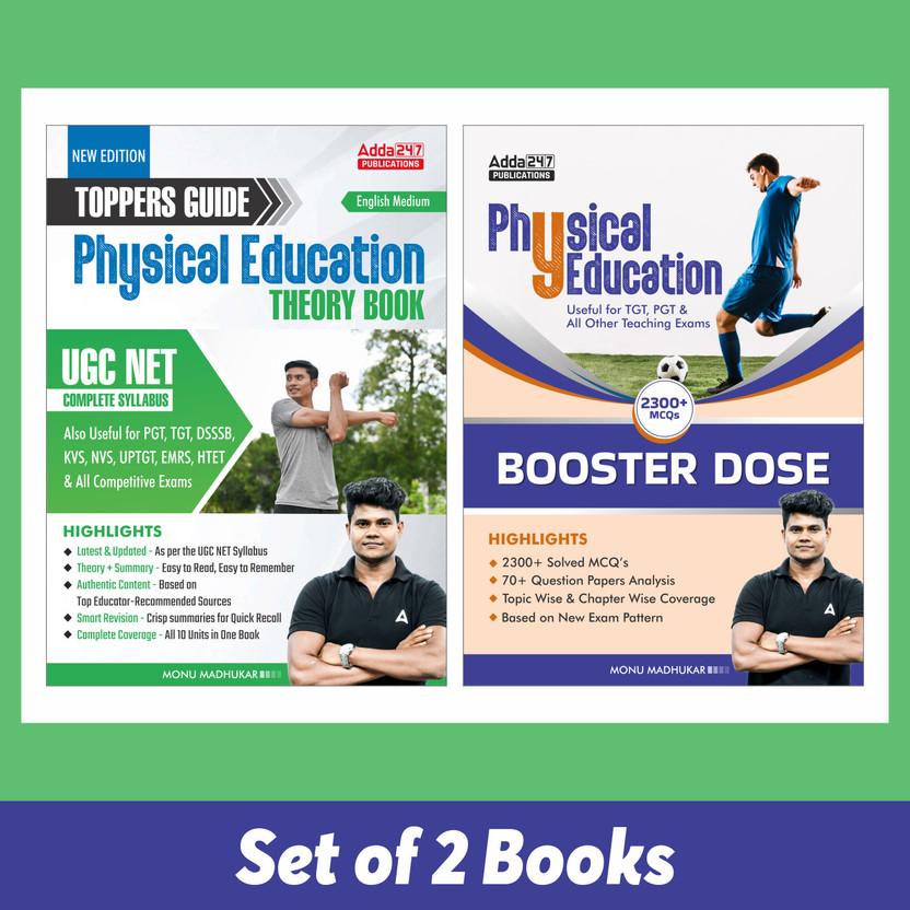 Combo Of Physical Education Complete Toppers Guide & Physical Education Objective Booster Dose Book For UGC NET/JRF/SAT And PGT,TGT,DSSSB,KVS,NVS,UPTGT,EMRS,HTET & All Teaching Exams(Paperback, Monu Madhukar)