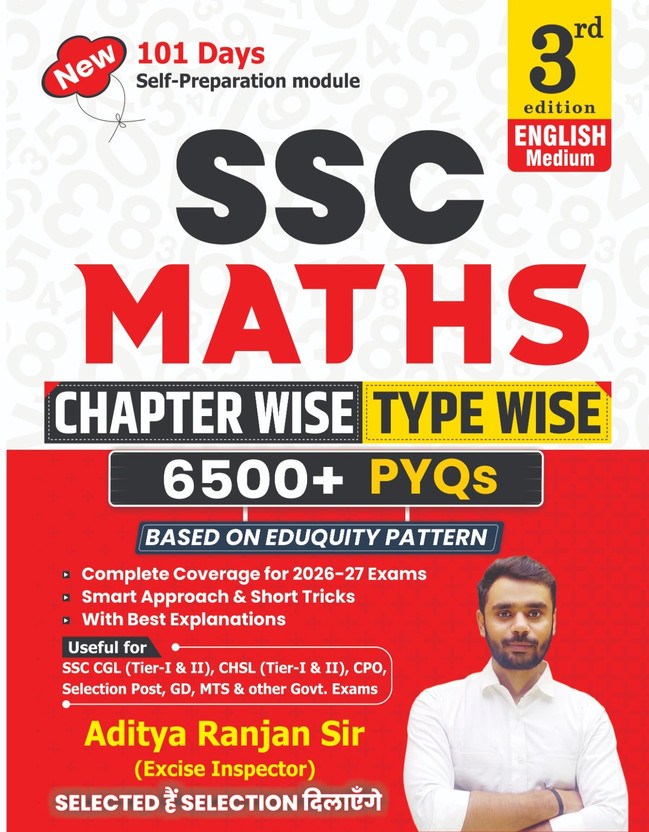 Aditya Ranjan Sir SSC MATHS 6500+ Chapter-Wise & TYPE -WISE English Medium 3rd Edition With Detailed Explanation & Short Tricks(Paperback, Aditya Ranjan)