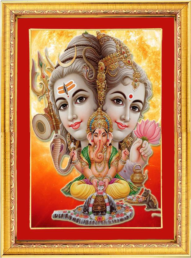MitaEnterprise GOD SHIVA, SHIV PARBATI Religious Frame Price in India Buy MitaEnterprise GOD