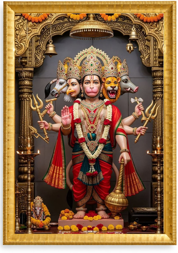 SARVDHA SARVDHA ENTERPRIES Panchmukhi Hanuman Religious Frame - Flipkart Deal