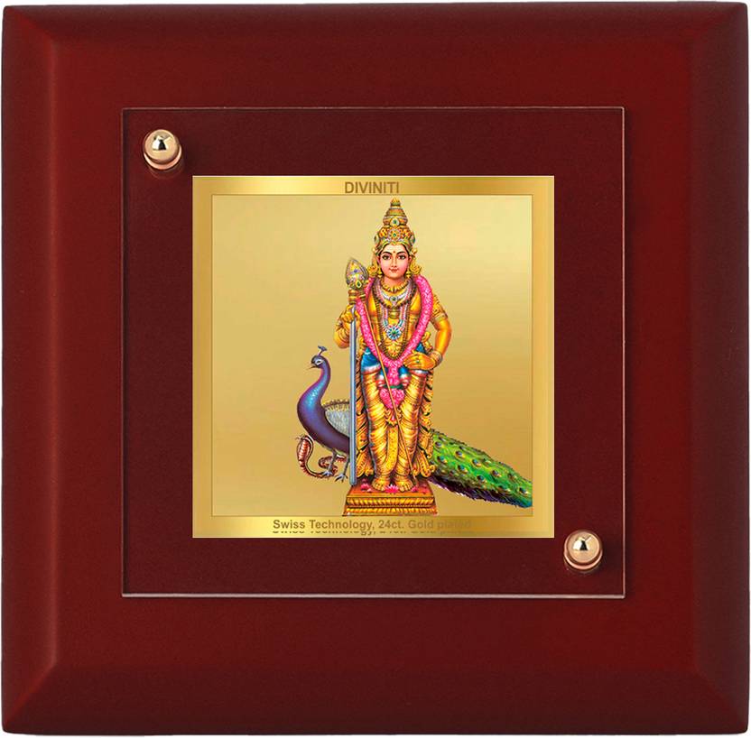 DIVINITI Murugan Gold Plated Wall Photo Frame Table DécorMDF 1A 24K
