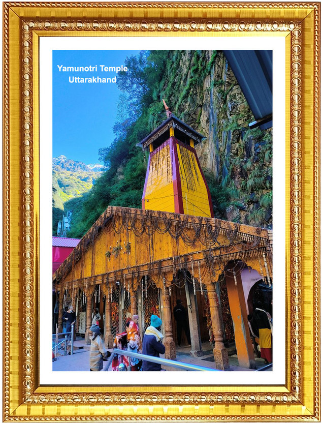 MeraGift Yamunotri Temple Uttarakhand India Photo Frame Religious Frame