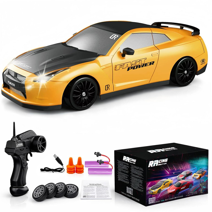Bestie Toys Remote Control Car RC Drift Car 2.4GHz 1:24 Scale 4WD 15KM/H High Speed Model Ve(Multicolor)