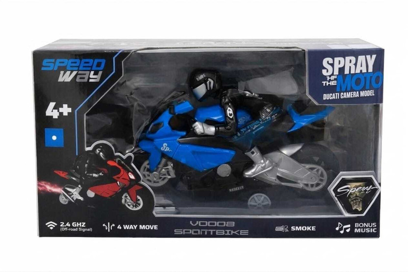 VUTOYS 4 Way Remote Control Bike Toy(Blue)