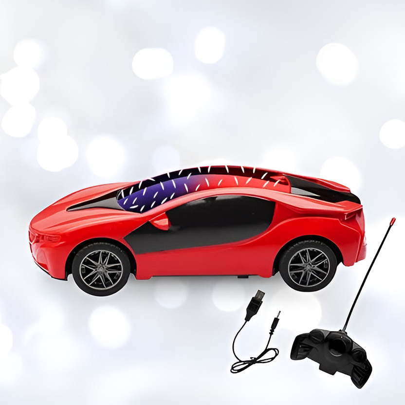 FS TOYS 3D LED Light Remote Control Sports Car – Famous Model RC Toy Car(Multicolor)