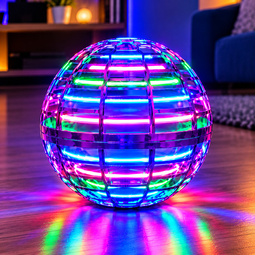 Avyro FlyNova Pro Flying Spinner LED Ball with RGB Lights(Metallic Pink)