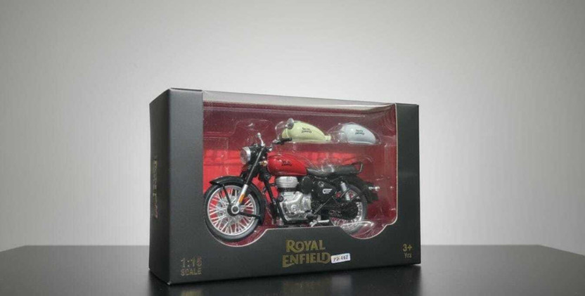 KRISHIVALAYA 1:15 ROYAL ENFIELD CLASSIC 350 BIKE TOY(Multicolor)