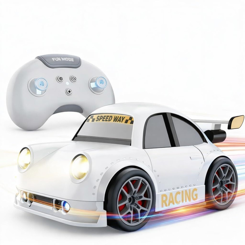AG Industries Remote Control Drift Smart Sensor Drift Car with Led Lights & Music for kids(White)
