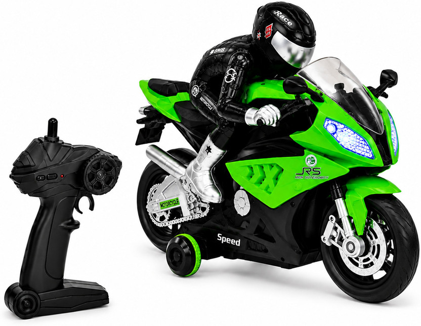 Braintastic Braintastic RC Spray Motorbike with Remote Control, LED Lights & Water Smoke(Green) - Flipkart Deal