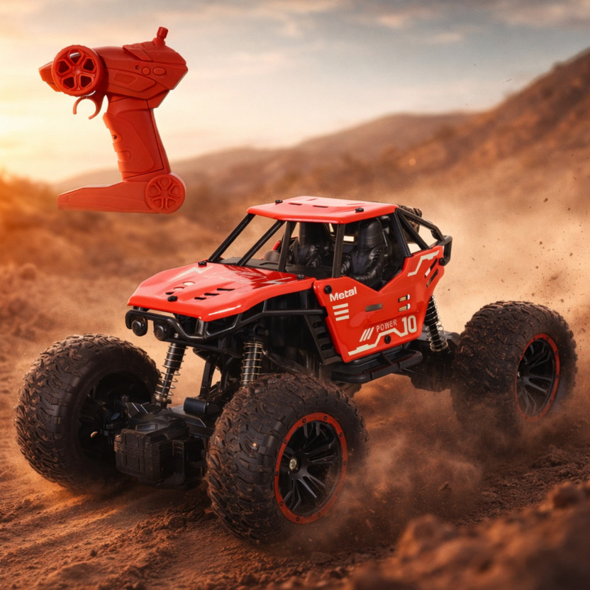 frendo Remote Controlled Rock Crawler RC Monster Truck, 2.4G, 1:18 Scale (Red)(Red)