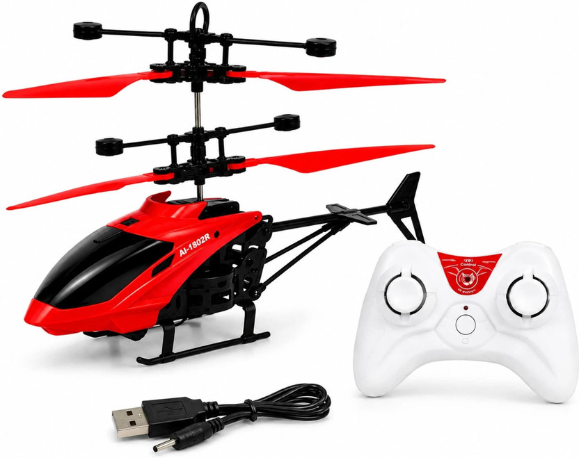 Little Little mitra Blue Induction RC Helicopter with LED Light(Red) - Flipkart Deal