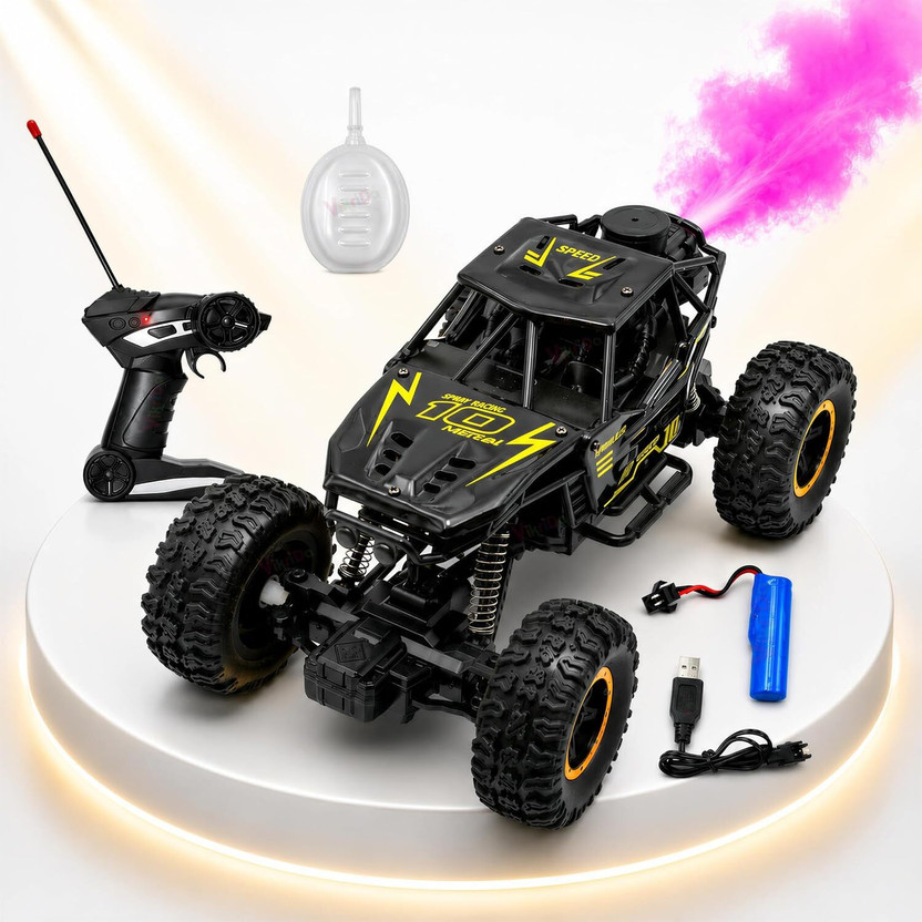 VikriDa Remote Control Car for Kids, Monster Truck Rock Crawler Climbing RC(Black)