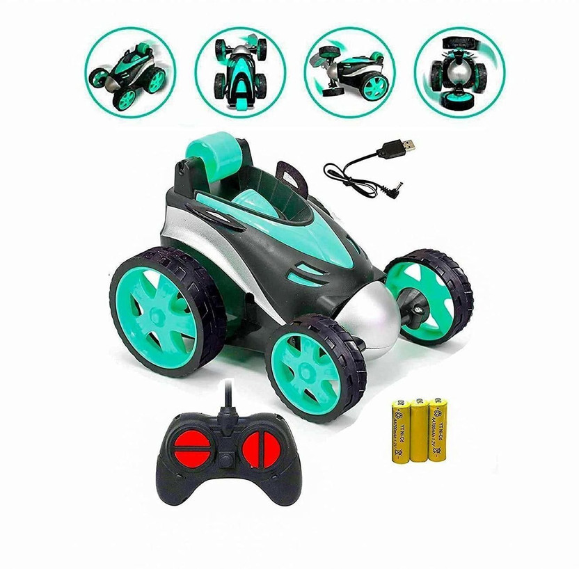 BlissBits BlissBits BIG_FK_Stunt Car with Remote Control Battery and Charger Boys Toys Kids_08(Blue, Black) - Flipkart Deal