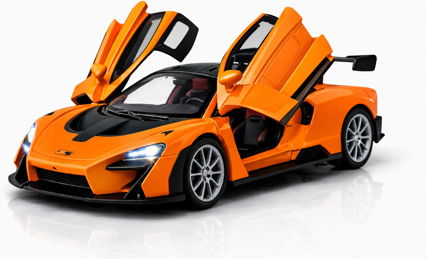 crezor toys Scale 1:36 McLaren Senna Metal Toy Car Pull Back Model Car(Orenge)