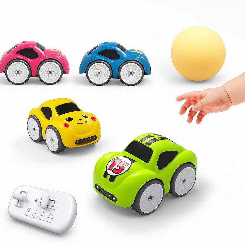 TECH LOGO ELECTRONICS Mini RC Intelligent Sensor Stunt Car Toy for Kids Follow Object and Track(Multicolor)