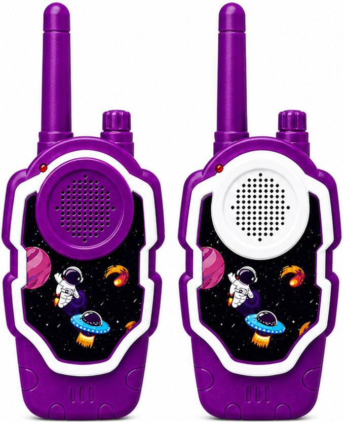 YUIOP - Walky Phone Set Kids - 1000+ Ft Range,2.4 GHz Wireless,Easy Push-to-Talk(White, Purple)