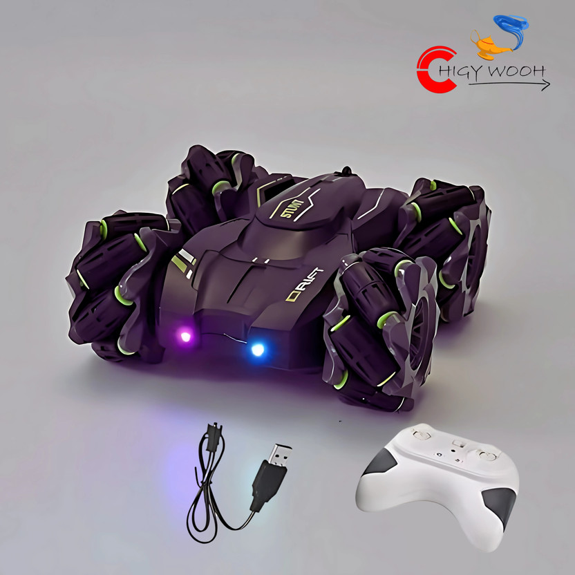 Chigy Wooh Remote Control Drift Stunt Car 360 Degree Drift Car Left Right Rotation for kid(Multicolor)